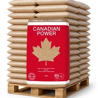 CANADIAN POWER Pellet di Abete di alta qualità 72 sacchi da 15KG