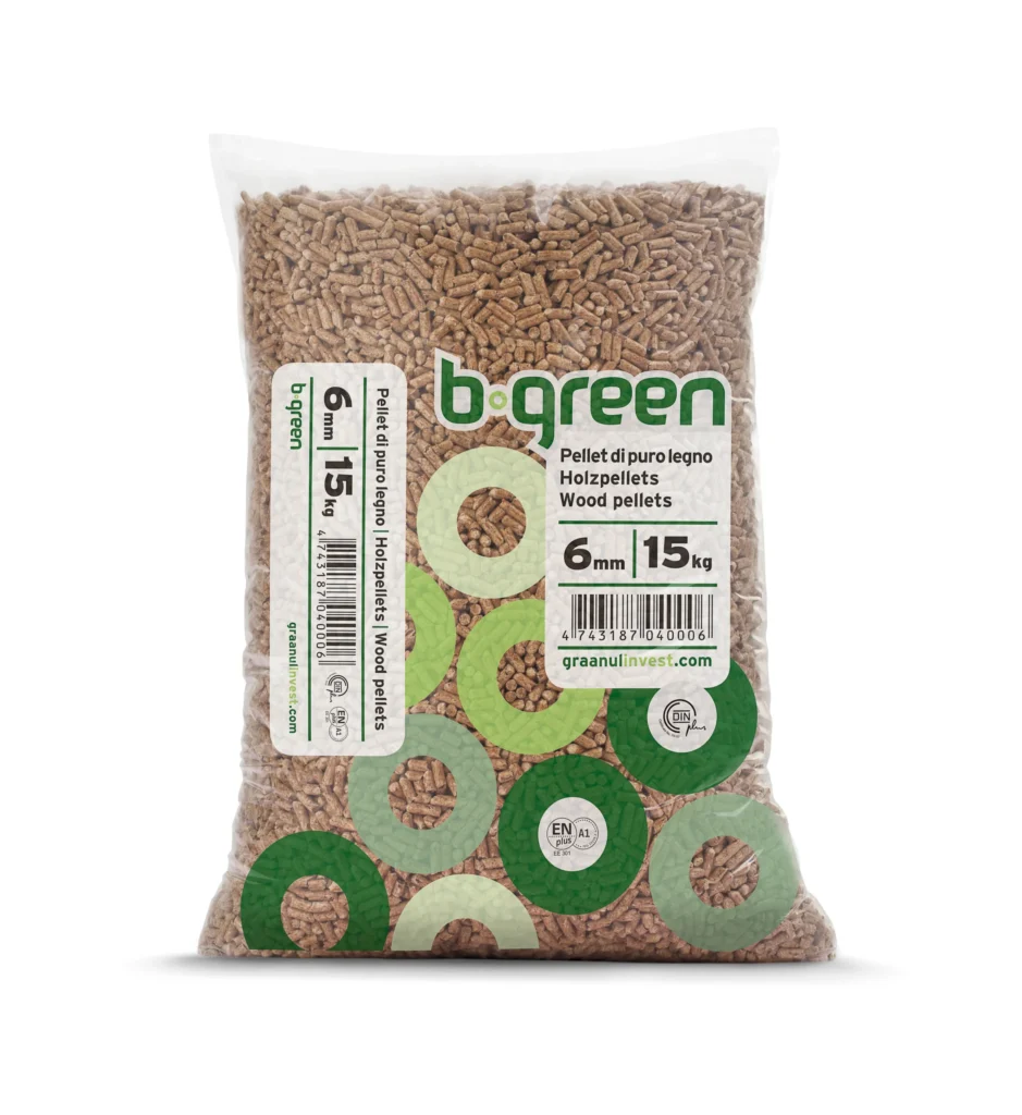 Pellet BGreen ENplus A1 72 sacchi da 15 kg in conifere